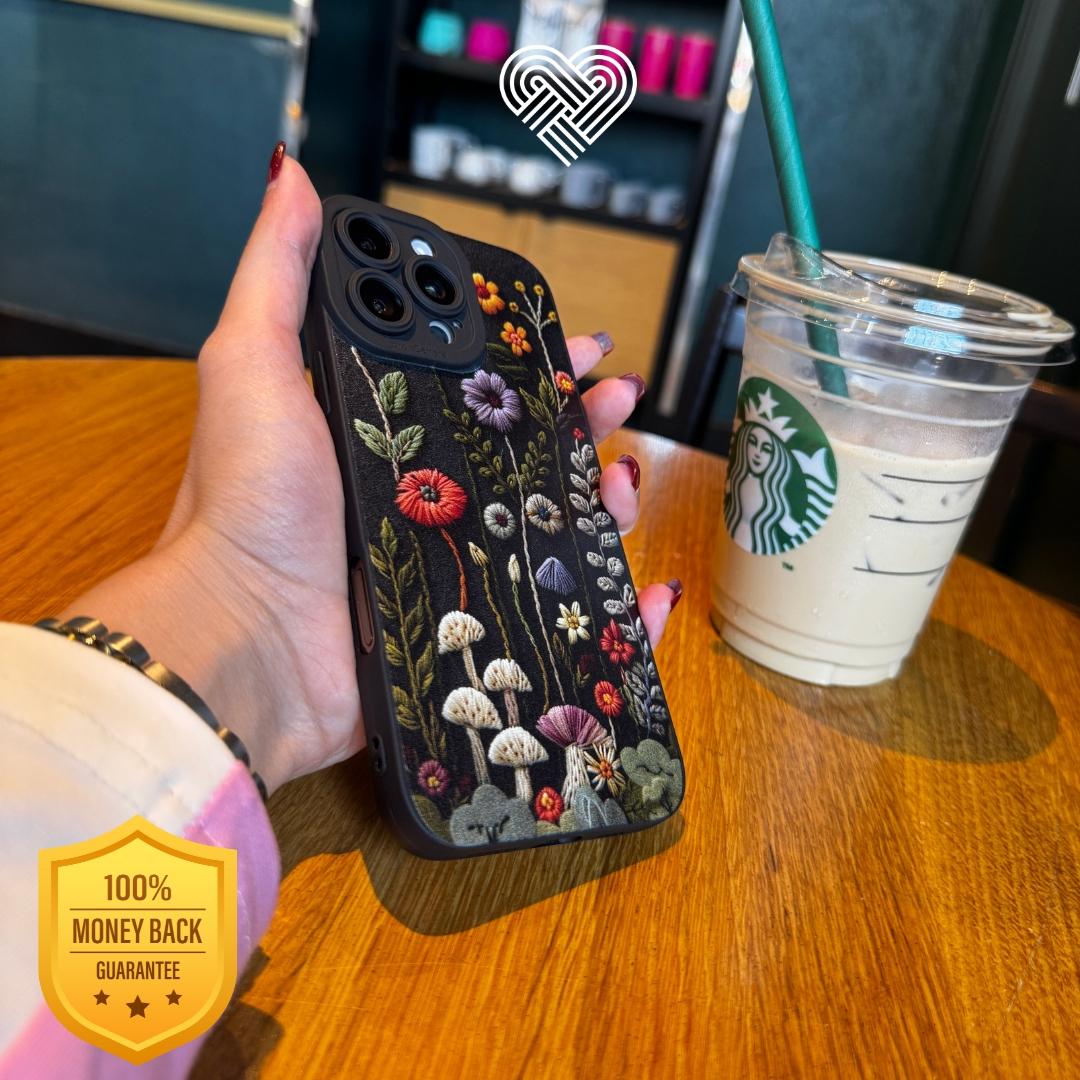 Embroidered Floral iPhone Case