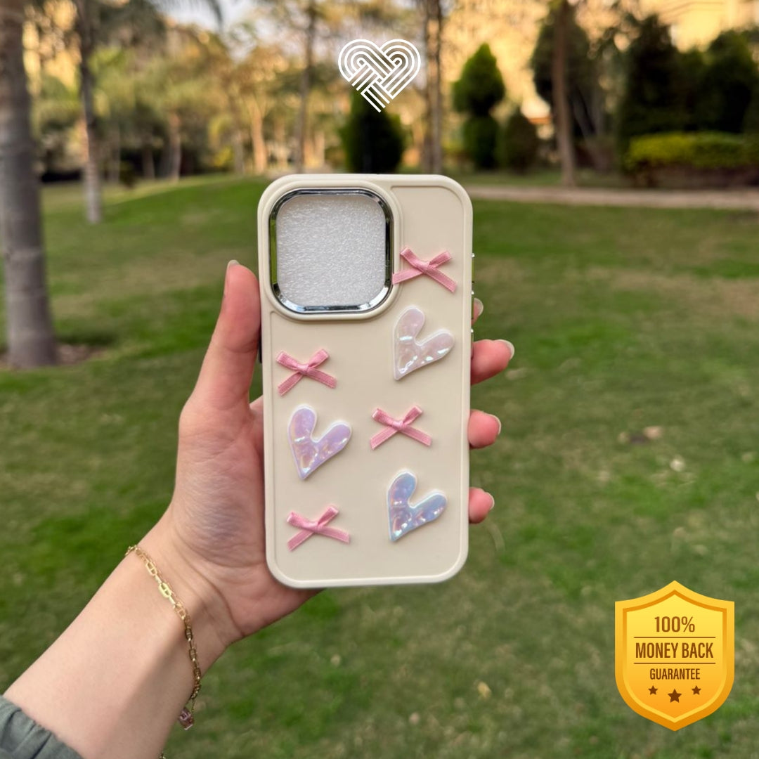 Heart & Bow Charm Phone Case