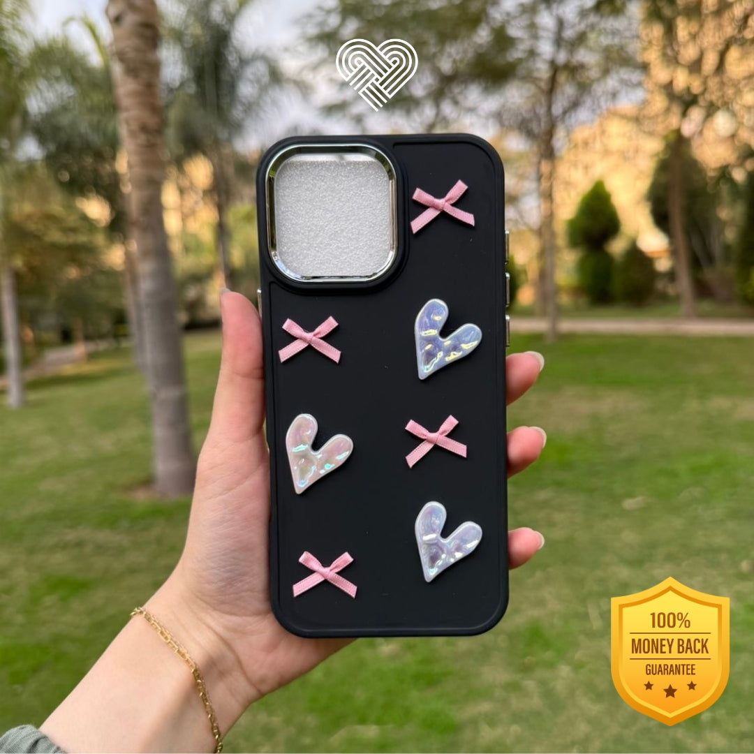 Heart & Bow Charm Phone Case