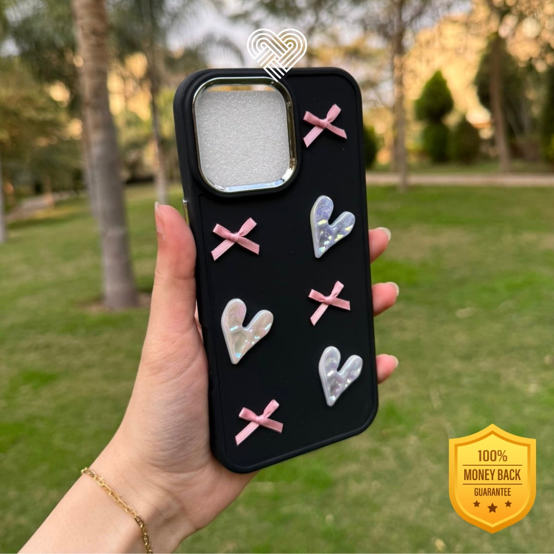 Heart & Bow Charm Phone Case