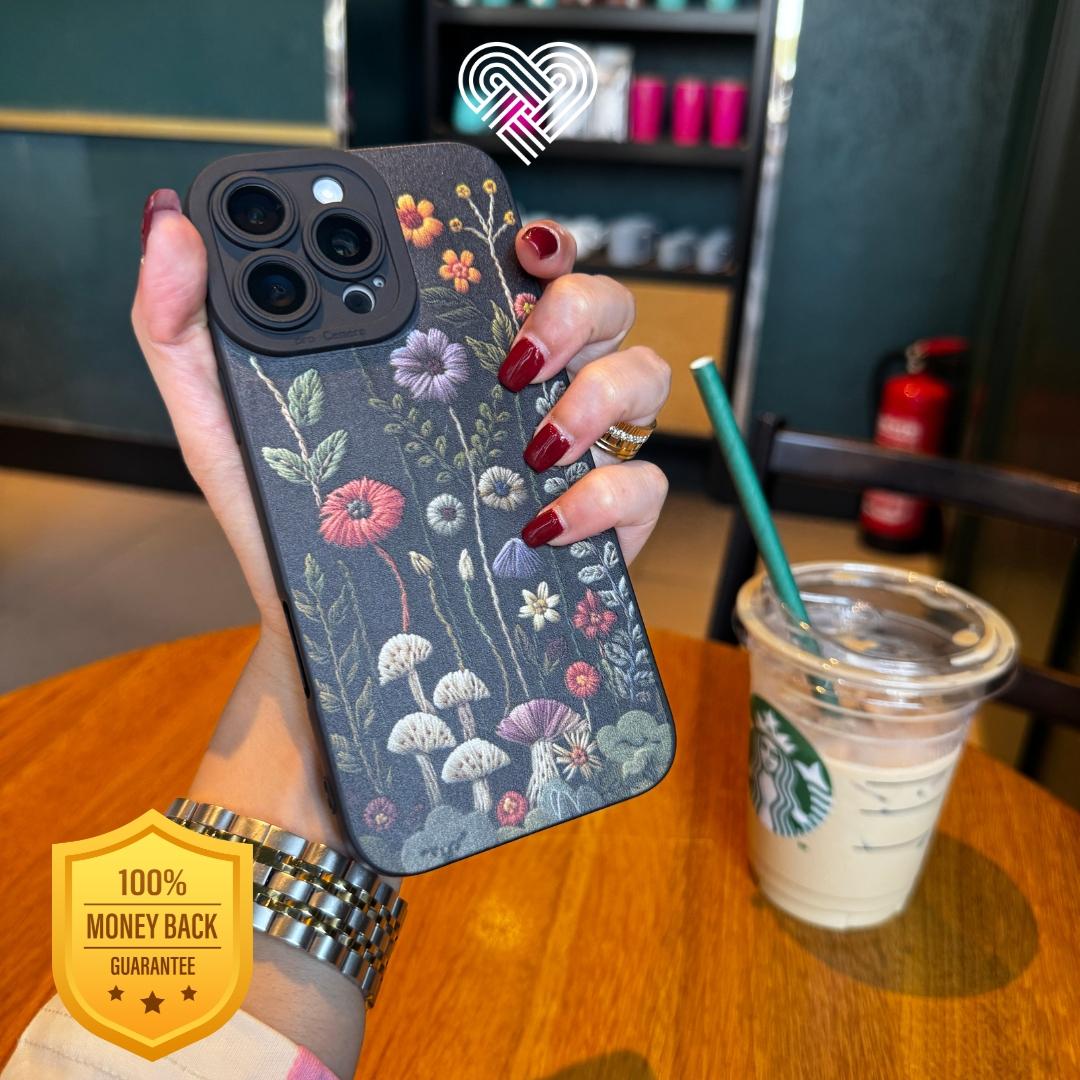 Embroidered Floral iPhone Case