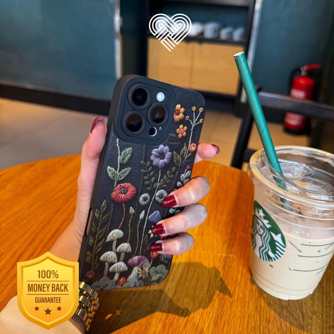 Embroidered Floral iPhone Case