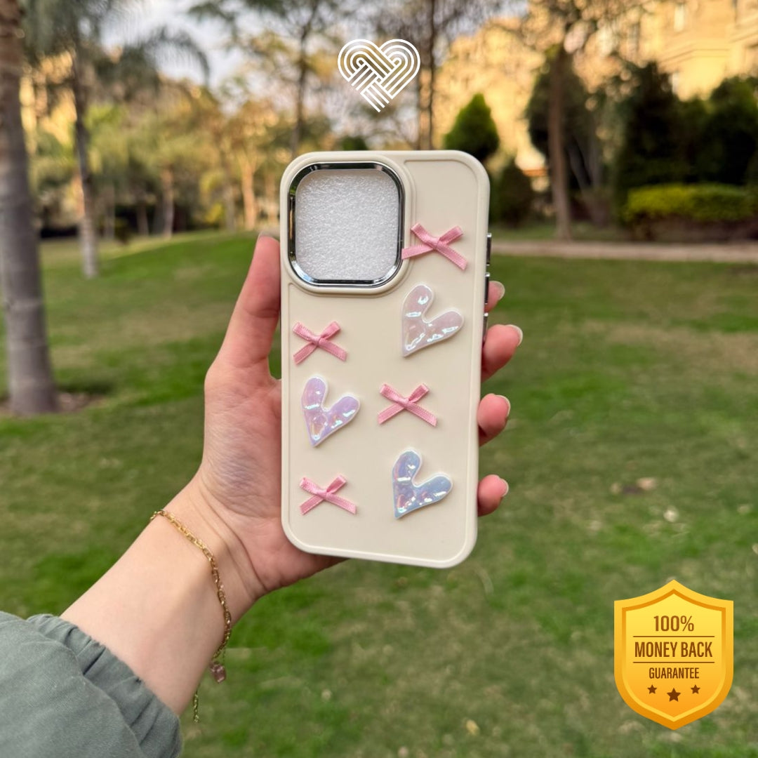 Heart & Bow Charm Phone Case