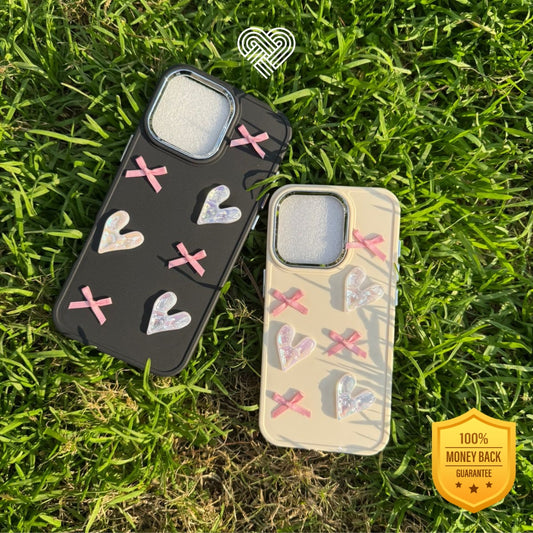 Heart & Bow Charm Phone Case