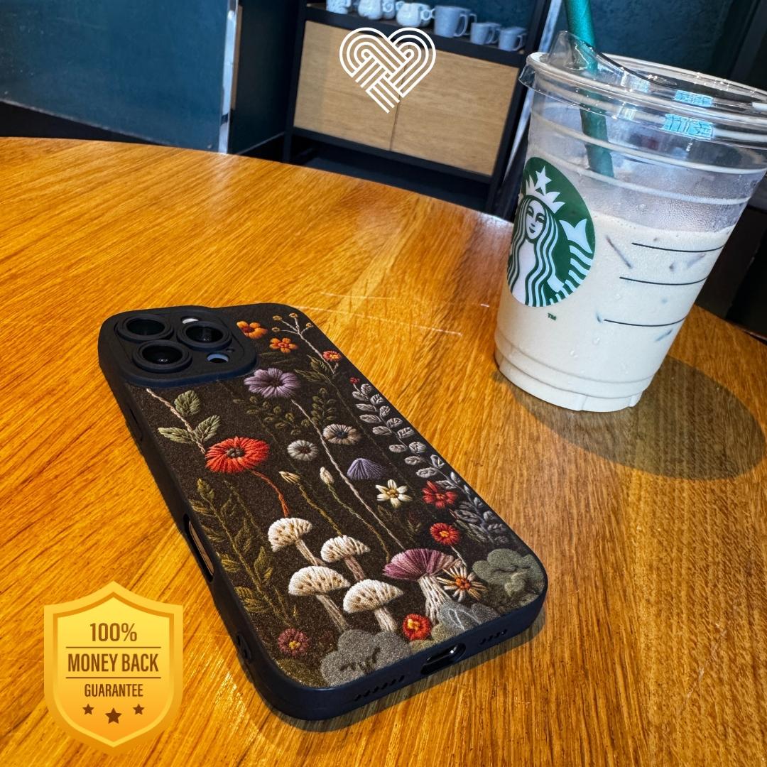 Embroidered Floral iPhone Case