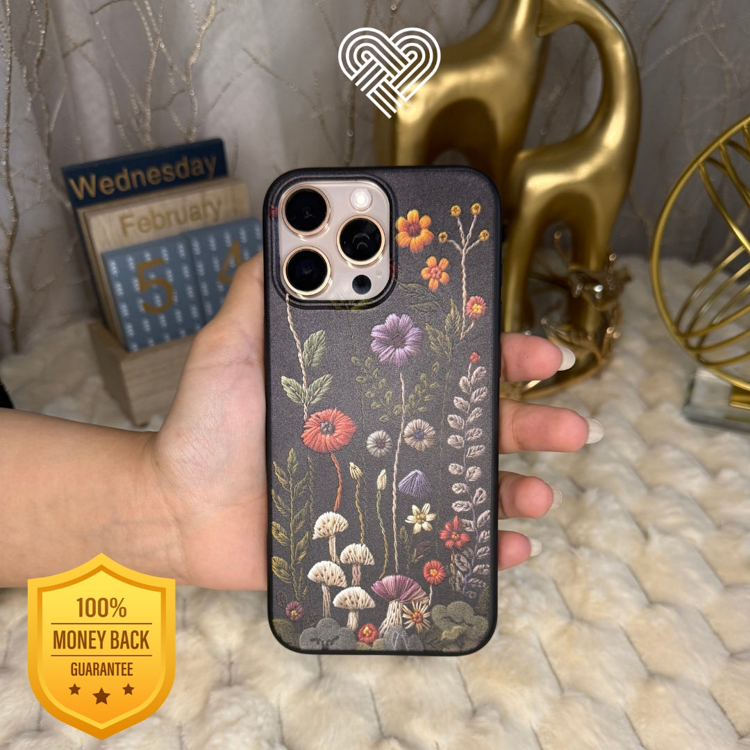 Embroidered Floral iPhone Case