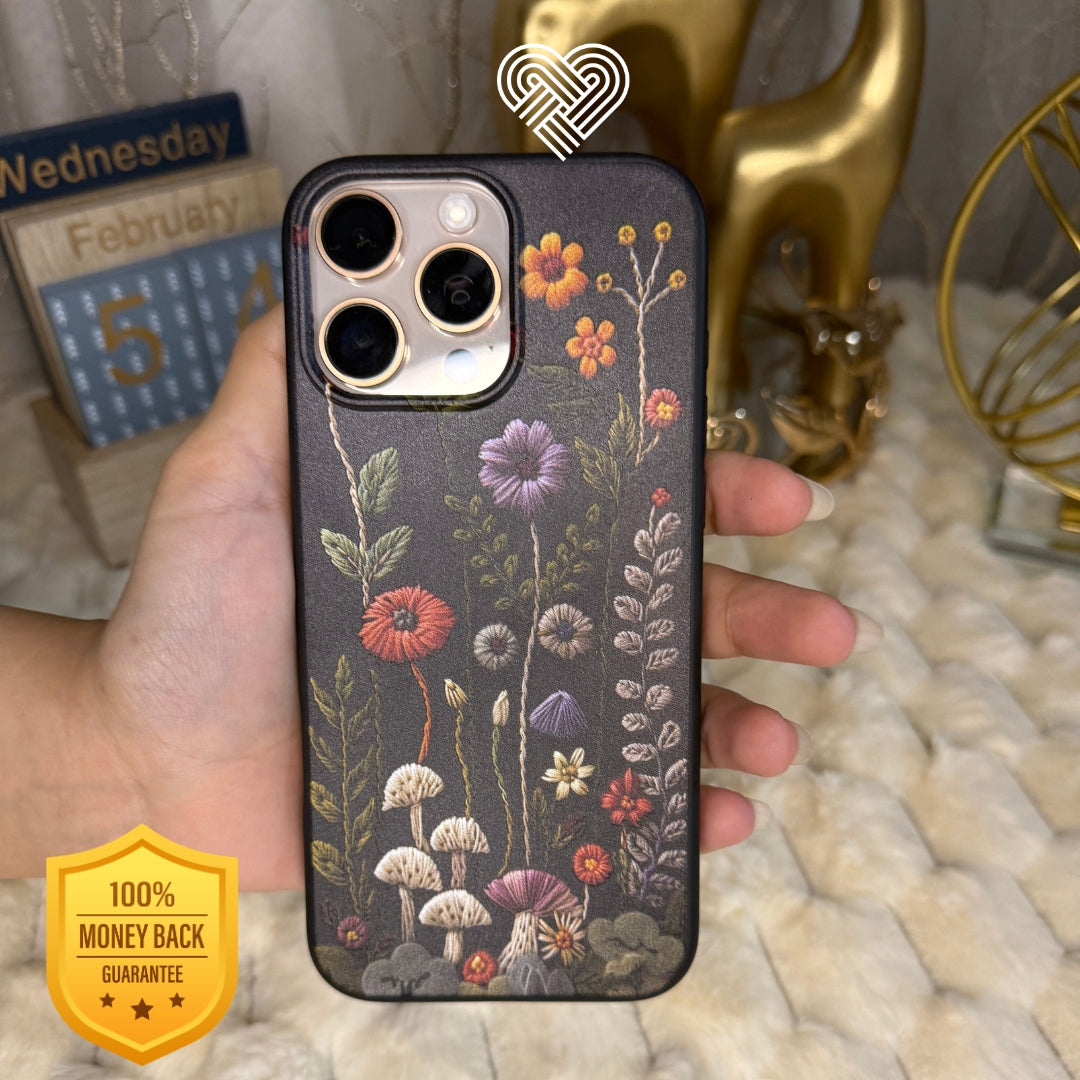 Embroidered Floral iPhone Case