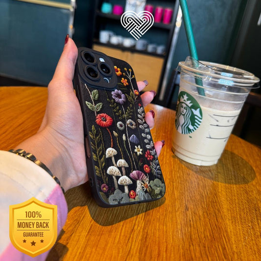 Embroidered Floral iPhone Case